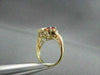 ANTIQUE WIDE 1.45CTW DIAMOND & AAA RUBY 14KT YELLOW COCKTAIL RING AMAZING #22075