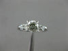 ANTIQUE .93CT DIAMOND PLATINUM SOLITAIRE FISHTAIL 5 STONE ENGAGEMENT RING #19022
