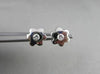 ANTIQUE .21CT DIAMOND 14KT WHITE GOLD FLOWER FLORAL EARRINGS E/F VVS #21638