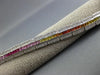 ESTATE WIDE & LONG 7.62CT DIAMOND & MULTI COLOR SAPPHIRE 14K WHITE GOLD BRACELET