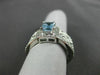 ESTATE 1.84CT DIAMOND & AAA AQUAMARINE 14K WHITE GOLD FILIGREE FLORAL RING 21324