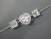 .43CT DIAMOND 18KT WHITE GOLD ROUND & BAGUETTE HEART SHAPE BY THE YARD BRACELET