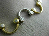 ESTATE 1.70CT DIAMOND 14K WHITE & YELLOW GOLD CLASSIC BEZEL WAVY NECKLACE 3283