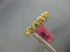 ESTATE .96CT WHITE & FANCY YELLOW DIAMOND 18KT YELLOW GOLD HALO ANNIVERSARY RING