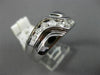 ESTATE WIDE .50CT DIAMOND 14KT WHITE GOLD 3D EIGHT STONE WAVE INFINITY MENS RING