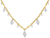 .60CT DIAMOND 18KT 2 TONE GOLD BAGUETTE & MARQUISE SHAPE & SQUARE LOVE NECKLACE