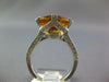 5.74CT DIAMOND & AAA CITRINE 14K WHITE GOLD OVAL & ROUND FRIENDSHIP PROMISE RING