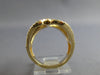 ESTATE EXTRA LARGE 1.27CT DIAMOND 14KT YELLOW GOLD 3D MULTI ROW FLORAL LOVE RING