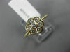 ESTATE .51CT DIAMOND 14KT YELLOW GOLD 3D CLASSIC FLOWER PROMISE ENGAGEMENT RING
