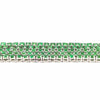 LARGE 15.06CT AAA TSAVORITE 18K WHITE GOLD 3D MULTI ROW ETERNITY TENNIS BRACELET