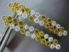 ESTATE 2.06CT WHITE & FANCY YELLOW DIAMOND 18K TWO TONE GOLD 3D HANGING EARRINGS