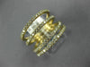 ESTATE .99CT DIAMOND 14KT YELLOW GOLD 4 ROW OPEN SEMI ETERNITY ANNIVERSARY RING