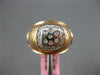 ESTATE WIDE .20CT DIAMOND 14K WHITE & ROSE GOLD ETOILE FLOWER MATTE & SHINY RING