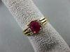 ESTATE 1.07CT DIAMOND & AAA OVAL RUBY 14KT YELLOW GOLD ENGAGEMENT RING #4257