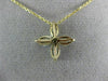 ANTIQUE 1.30CT MARQUISE DIAMOND 14KT YELLOW GOLD FOUR LEAF FLOWER PENDANT #19788