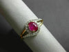 ESTATE .58CT DIAMOND & AAA RUBY 14K YELLOW GOLD 3D LOVE KNOT FRIENDSHIP FUN RING