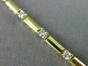 ESTATE LONG .80CT DIAMOND 14K YELLOW GOLD CLASSIC BOX LINK LINE BRACELET #18379