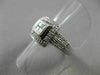 ESTATE WIDE .50CT DIAMOND 14K WHITE GOLD FILIGREE CLUSTER ENGAGEMENT RING #21529