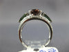 ESTATE 3.14CT DIAMOND & AAA GARNET & AAA PERIDOT 18KT WHITE GOLD OVAL FUN RING