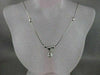 ESTATE 7MM SOUTH SEA PEARL 14K WHITE GOLD HEART NECKLACE 16.50" INCH ITALY 21700