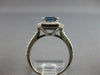 LARGE 2.38CT DIAMOND & AAA SAPPHIRE 14KT WHITE GOLD HALO ENGAGEMENT RING #27594