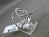 ESTATE WIDE .36CT DIAMOND 18KT WHITE GOLD OPEN DOUBLE INFINITY HOOP X LOVE RING