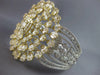 MASSIVE 13.22CT DIAMOND 14K 2 TONE GOLD 3D FLOWER CUFF COCKTAIL BANGLE BRACELET