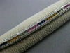ESTATE 5.04CT DIAMOND & AAA MULTI COLOR SAPPHIRE 14KT WHITE GOLD TENNIS BRACELET