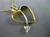 ESTATE .03CT DIAMOND 14K WHITE & YELLOW GOLD 3D BOW & ARROW HEART PENDANT #21635