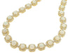 LARGE 50CT DIAMOND & AAA OPAL 14KT YELLOW GOLD CUSHION & ROUND TENNIS NECKLACE