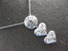 LARGE 2.47CT DIAMOND 18KT WHITE GOLD MULTI SHAPE INVISIBLE DOUBLE HEART NECKLACE