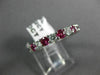 ESTATE 2.52CT ROUND CUT DIAMOND & AAA RUBY 14KT WHITE GOLD ETERNITY RING #22275