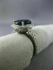 ESTATE 3.0CT DIAMOND & AAA SAPPHIRE 14K WHITE GOLD HALO FILIGREE ENGAGEMENT RING