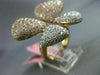 ESTATE EXTRA LARGE 4.14CT DIAMOND 18KT WHITE & ROSE GOLD BUTTERFLY FLOWER RING