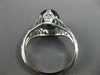 ANTIQUE 2.20CT DIAMOND & AAA CABOCHON SAPPHIRE PLATINUM 3D FILIGREE RING #25804