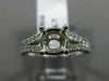 ESTATE .68CT DIAMOND 14KT WHITE GOLD 3D ROUND SEMI MOUNT ENGAGEMENT RING #2004