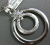 ESTATE LARGE .19CT DIAMOND 18KT WHITE GOLD CIRCLE OF LIFE MATTE & SHINY PENDANT