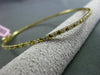 ESTATE .55CT DIAMOND 18KT YELLOW GOLD 3D ETOILE CLASSIC 2mm BANGLE BRACELET