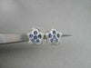 ANTIQUE 14KT WHITE GOLD 2.74CT DIAMOND & TANZONITE FLOWER STUD EARRINGS