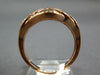 ESTATE WIDE 1.21CT DIAMOND & AAA EMERALD 14KT ROSE GOLD INFINITY FLOWER FUN RING