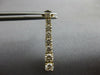 ESTATE LARGE 1.5CT DIAMOND 14KT YELLOW GOLD ROUND JOURNEY FLEXIBLE BAR HANGING EARRINGS