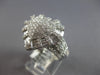 LARGE 1.45CT DIAMOND 14KT WHITE GOLD 3D ROUND & BAGUETTE HEART SHAPE LOVE RING