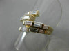 ANTIQUE WIDE 1.20CT BAGUETTE DIAMOND 14KT YELLOW GOLD 3D MULTI ROW RING #21266