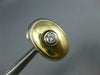 ESTATE LARGE .24CT DIAMOND 14KT 2 TONE GOLD OVAL SOLITAIRE CLIP ON EARRINGS #708