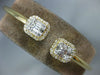 .79CT DIAMOND 18KT YELLOW GOLD ROUND & BAGUETTE CLUSTER FLEXIBLE BANGLE BRACELET