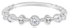 .18CT DIAMOND 14KT WHITE GOLD 3 STONE PAST PRESENT FUTURE BEZEL FLORAL LOVE RING