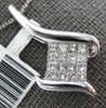LARGE .50CT DIAMOND 14K WHITE GOLD PRINCESS INVISIBLE TEAR DROP FLOATING PENDANT