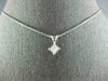 ESTATE .53CT DIAMOND 14KT WHITE GOLD 3D PRINCESS SOLITAIRE PENDANT #312