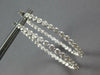 EXTRA LARGE 7.02CT DIAMOND 18KT WHITE GOLD 3D INSIDE OUT HOOP HANGING EARRINGS
