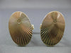 ESTATE EXTRA LARGE 14KT YELLOW GOLD OVAL SUNBURST CUFF LINKS #19858